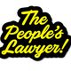 Yellow text "The People's Lawyer!" on a black background.