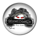 Logo: Ghost Design mit roten Augen und Schriftzug auf schwarzem Hintergrund mit grauen Wolken.