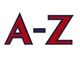 Text "A-Z" in roten Buchstaben auf weißem Hintergrund.