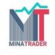 Logo of MinaTrader with stylized letters "M" and "T" and a turquoise line graph above.