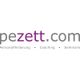 Logo mit Text: "pezett.com - Personalförderung • Coaching • Seminare".