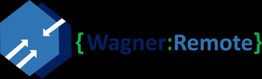 Logo mit einem blauen Hexagon und weißen Pfeilen, daneben Text: {Wagner:Remote}.