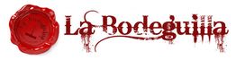 Sello rojo con texto "La Bodeguilla" en estilo gótico.