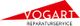 Logo mit rotem Dreieck, Text: "Vogart Reparaturservice".