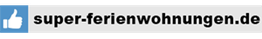 Daumen hoch Symbol mit Text: "super-ferienwohnungen.de".