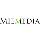 Logo mit schwarzer Schrift "MieMedia" auf weißem Hintergrund, das M in grün gestaltet.