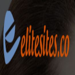 Logo with blue "e" and orange "elitesites.co" text on a dark background.