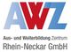 Logo des AWZ Rhein-Neckar GmbH in hellblau und rot, mit Schriftzug in Schwarz darunter.