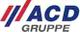 Logo der ACD Gruppe mit blauen und roten Streifen und Schriftzug.