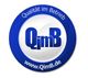 Logo: Blauer Kreis mit weißem Zentrum, Text "Qualität im Betrieb" und "www.QimB.de".