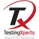 Logo of TestingXperts with tagline "Passion For Perfection," featuring "T" and "X" design.
