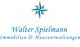 Blau-gelber Kompassstern über dem Schriftzug "Walter Spielmann Immobilien & Hausverwaltungen".
