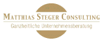Logo von Matthias Steger Consulting in Braun mit Schriftzug "Ganzheitliche Unternehmensberatung".