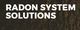 Text reads "RADON SYSTEM SOLUTIONS" in white on a dark background.