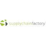 Logo mit grünem und grauem Text: "supplychainfactory", links daneben ein grünes Symbol.