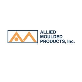 Logo of Allied Moulded Products, Inc. with orange geometric design and text on white background.