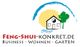 Logo mit Haus, Yin-Yang-Symbol, Baum, Sonne und Text: "Feng-Shui-Konkret.de, Business, Wohnen, Garten".