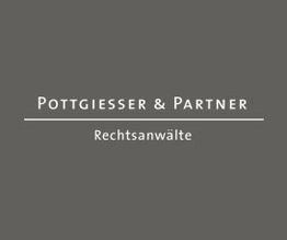 Graues Logo mit Text: "Pottgiesser & Partner, Rechtsanwälte".
