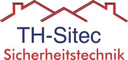 Logo mit rotem Dach und Text: „TH-Sitec Sicherheitstechnik“.