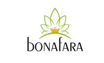 Logo mit grünem Blattmotiv und Text "bonafara" in schwarzer Schrift.