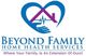 Logo of Beyond Family Home Health Services with a heart and house symbol.
