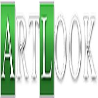 Text "ARTLOOK" in white with green accents on a blurred background.