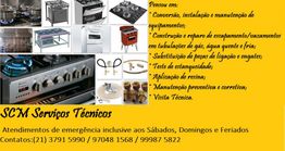 SCM Serviços Técnicos: manutenção de fogões, testes de estanqueidade e contatos para emergências.