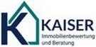 Logo mit stilisiertem Haus, Text: Kaiser Immobilienbewertung und Beratung.