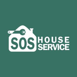 Logo verde con icona casa e chiave inglese. Testo: "SOS House Service".