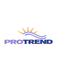 PROTREND-Logo mit Sonne und geschwungener blauer Linie.