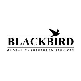Blackbird logo with a bird silhouette and text: "Global Chauffeured Services."
