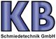 Logo mit großen blauen Buchstaben "K B", darunter "Schmiedetechnik GmbH".