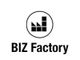Logo: Schwarze Fabrik-Silhouette in Kreis über dem Text "BIZ Factory".