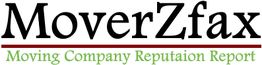 Logo for MoverZfax with subtitle: "Moving Company Reputation Report".
