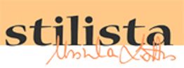 Logo mit dem Text "stilista" und einer unleserlichen Unterschrift darunter in orange.