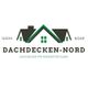 Logo von Dachdecken-Nord mit Häuser-Silhouette und Text: „Dachdecker für Norddeutschland“.