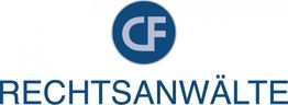Logo mit den Buchstaben "CF" in einem blauen Kreis, darunter "RECHTSANWÄLTE" in Großbuchstaben.