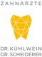 Logo mit gelbem Zahn und Text: Zahnärzte Dr. Kühlwein, Dr. Scheiderer.