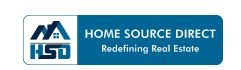 Logo of Home Source Direct: "Redefining Real Estate" with a house icon.