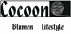 Logo mit dem Text "Cocoon Blumen Lifestyle", rechts ein stilisierter Kokon.