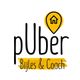 Logo van pUber Bijles & Coach met gele markering en huisicoon.