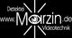 Schwarzes Logo mit weißem Text: "Detektei", "www.Morzin.de", "Videotechnik", und ein Auge im "o".