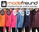 Bunte Pullover in verschiedenen Farben, mit Logo "modefreund: markenmode online kaufen".