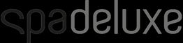 Schwarz-weißer Schriftzug "spadeluxe" in moderner, schlanker Typografie auf schwarzem Hintergrund.