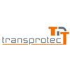 Logo mit Schriftzug „Transprotec“ und stilisierten Buchstaben „T“ in Orange und Grau.