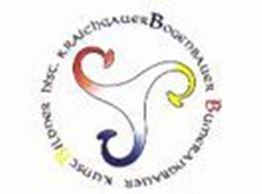 Ein bunter Kreis mit geschwungenem Symbol und den Wörtern "Kreischauser Bauernmalerei".