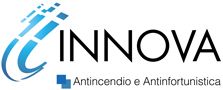 Logo di INNOVA, con testo "Antincendio e Antinfortunistica" in blu e nero.