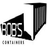 Logo of Bob's Containers with a 3D shipping container design in black and white.