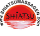 Logo mit roter Sonne, Text: "SHIATSU" und "www.SHIATSUMASSAGEN.com".
