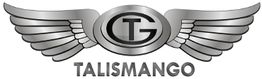 Logo mit Flügeln und Buchstaben "TG" in der Mitte. Darunter steht "TALISMANGO".